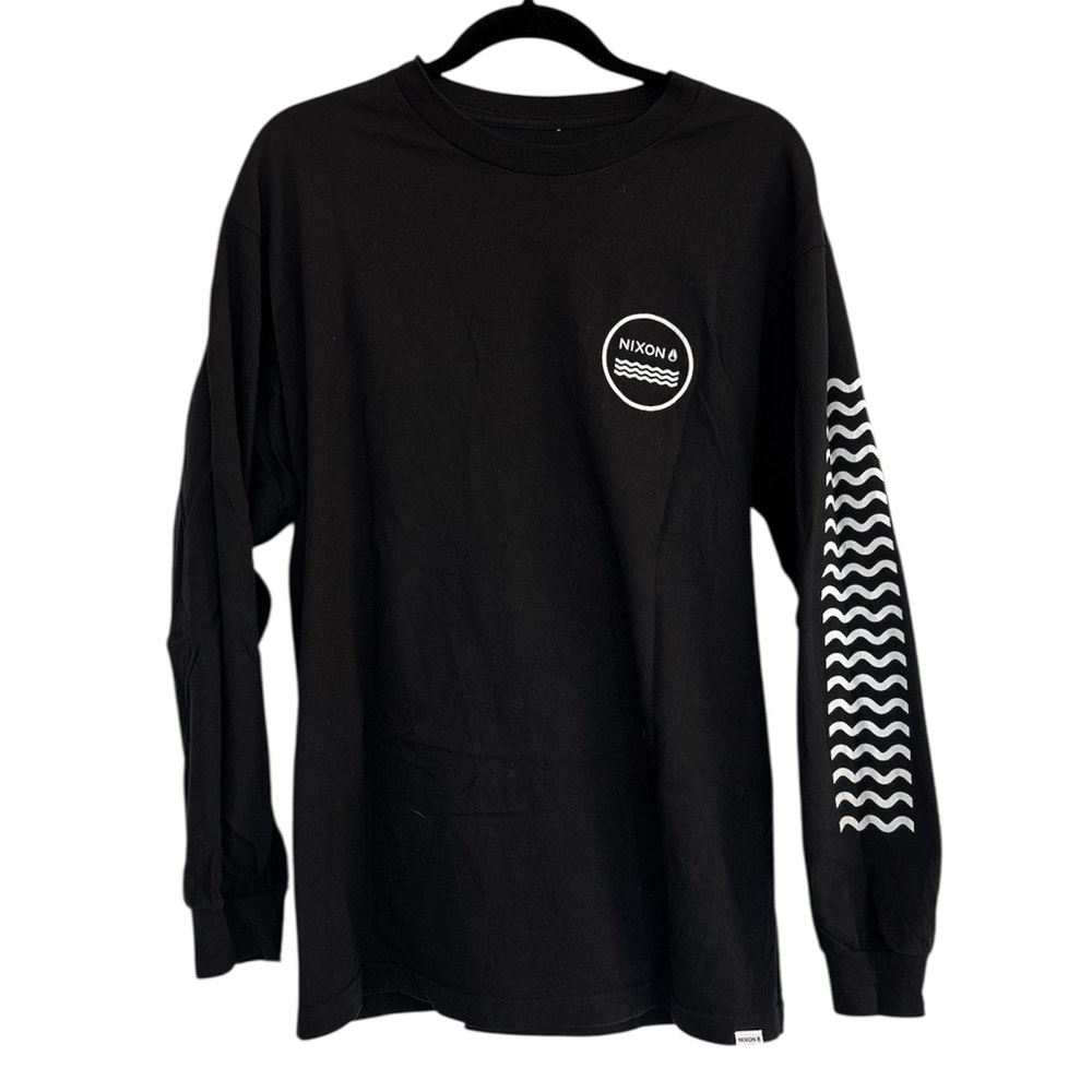Nixon Black Crew Neck Long Sleeve Shirt sz L